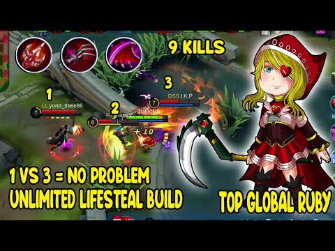 Ruby Unlimited Lifesteal With Critical Damage Build - Top Global Ruby - Ruby Mobile Legends