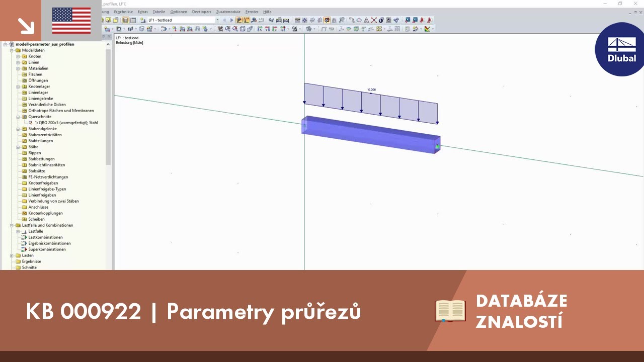 KB 000922 | Parametry průřezů