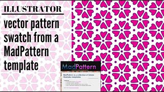 Create, Color and Save a Vector Pattern Swatch in Illustrator using a Free Madpattern Template