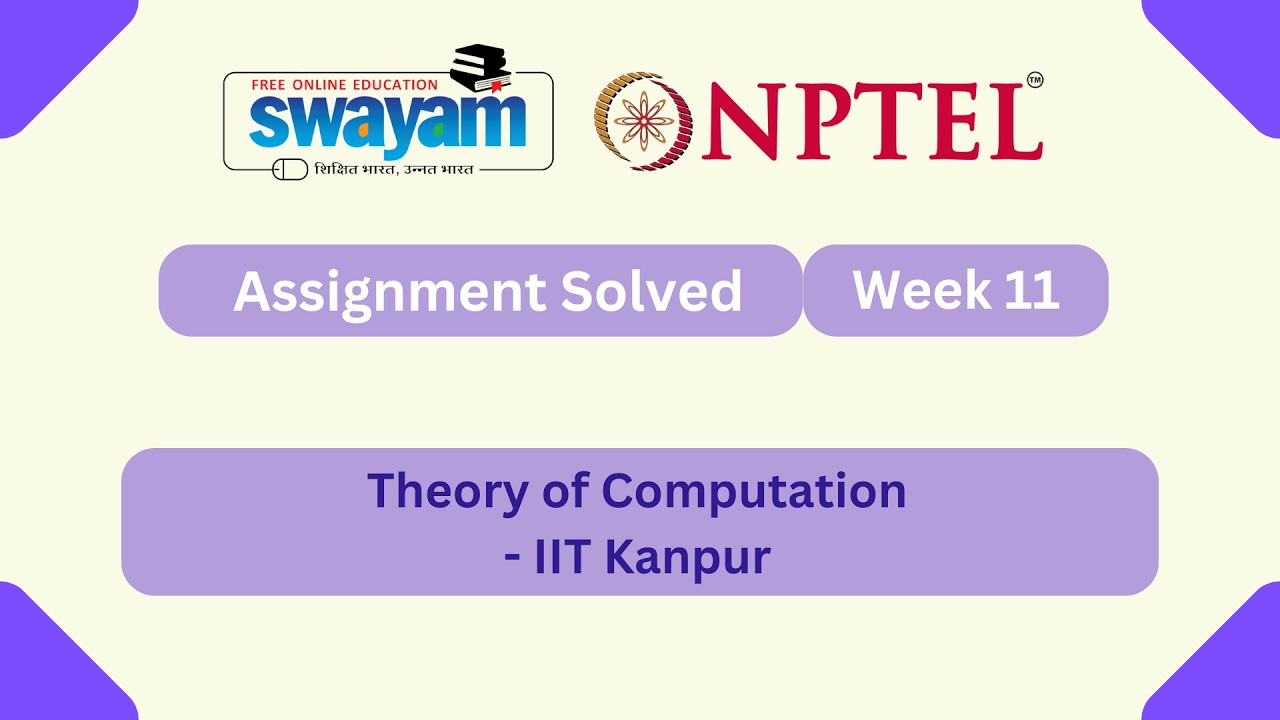 Theory of Computation Week 11|| NPTEL ANSWERS 2026 || MYSWAYAM #nptel #nptel2026 #myswayam