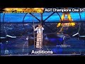 Uzeyer Novruzov Ladder Acrobat Act HE GOT GUTS Audition America S Got Talent The Champions One AGT