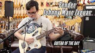 Video thumbnail for Fender Johnny Marr Jaguar Olympic White | Guitar of the Day - Noe Socha by Normans Rare Guitars