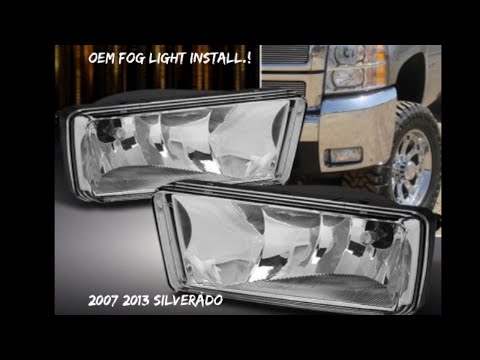2007/2013 silverado fog light install Part 1