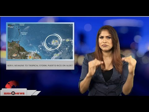 Beryl weakens to tropical storm, Puerto Rico on alert (ASL - 7.7.18)