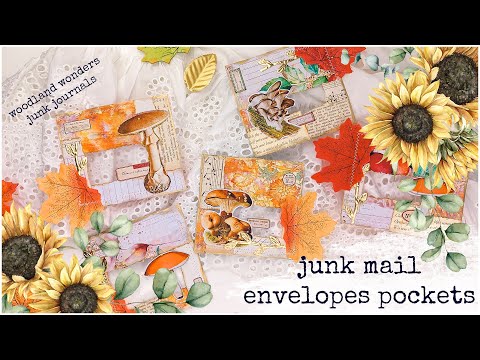 🌻 WINDOW POCKETS FROM JUNK MAIL ENVELOPES 🌻 Easy Tutorial! Junk Journal Ephemera