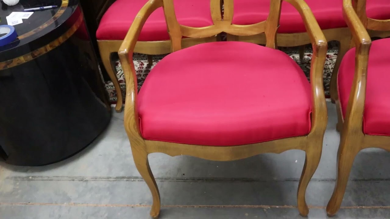Watch video Set of 8 French Provincial Dining Chairs - Were $980 Now $850 Now Set of 8 French Provincial Dining Chairs - Were $980 Now $850