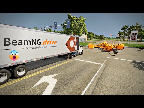 Cars vs Large Spinner with Chains and Balls - BeamNG.Drive