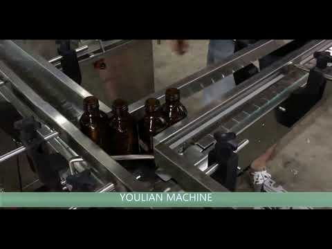 6 Heads Automatic YT6T 6G1000 Liquid Filling Machine With Rotary Capping Machine ,Brown Caps Crimper