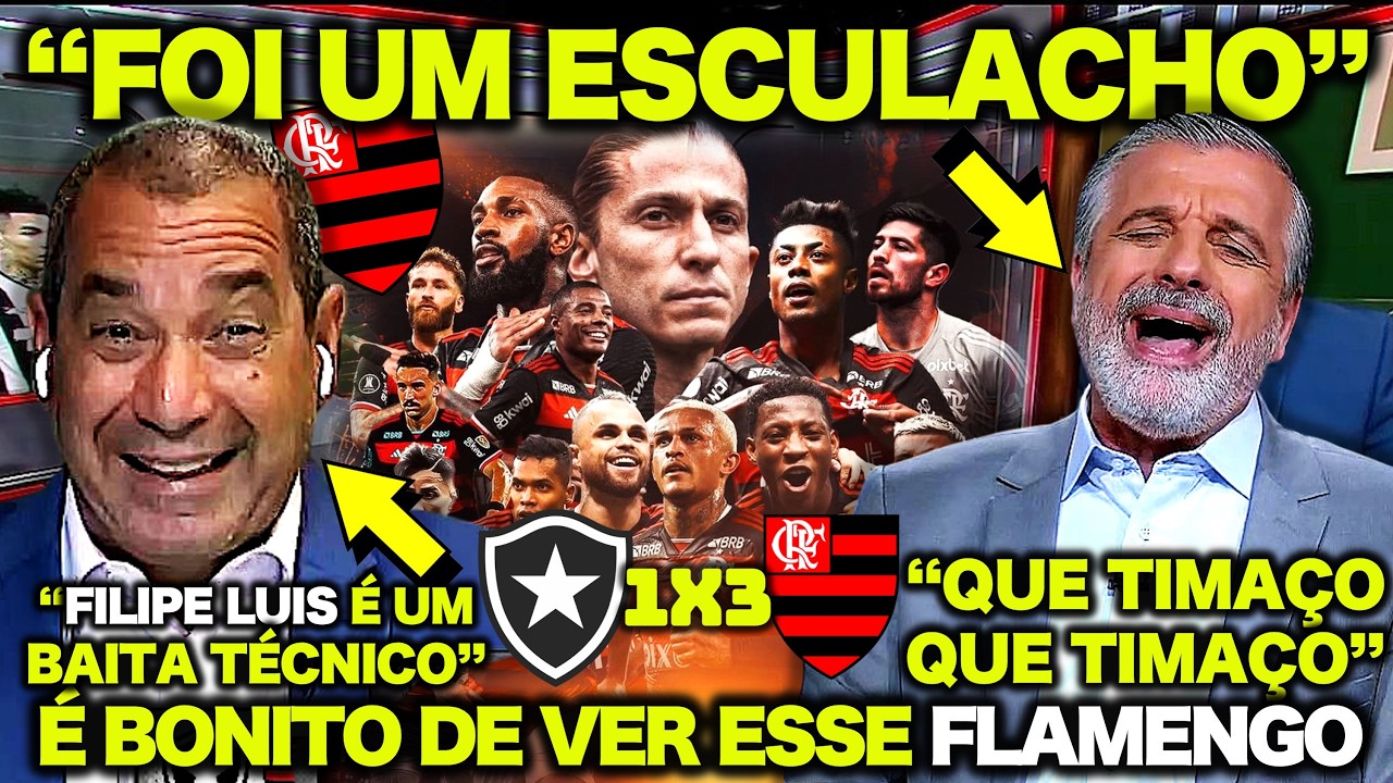 “FILIPE LUÍS É UM BAITA TÉCNICO! FLAMENGO ESCULACHOU O BOTAFOGO !” ZINHO E PASCOAL FORAM DIRETOS