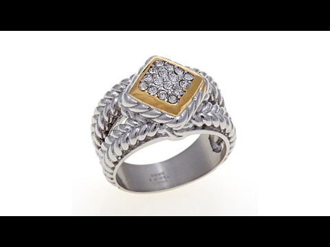 Emma Skye "All Seasons Twist" Split Shank 2Tone Ring