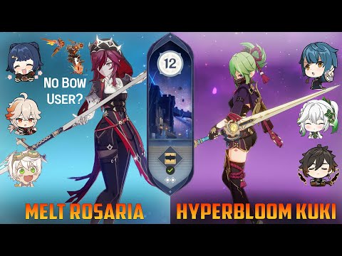 [GI] Melt Rosaria (No Bow User) & Hyperbloom Kuki - Spiral Abyss 3.2 - Floor 12 (9 Stars)