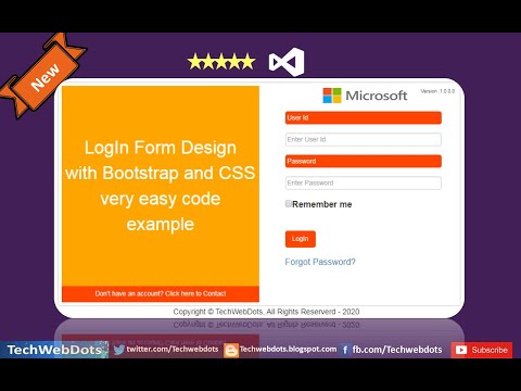 Login Form Design in ASP.NET | HTML | Bootstrap | CSS