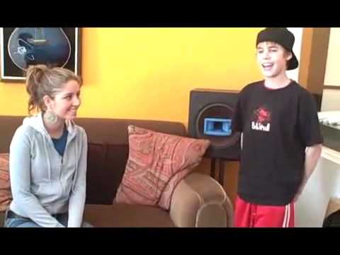 Justin flirting with Esmée Denters   Justin Singing