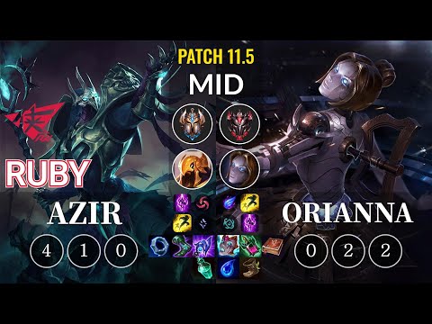 RW Ruby Azir vs Orianna Mid - KR Patch 11.5