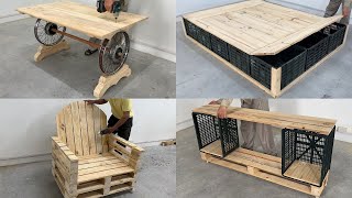 9 Amazing Homemade Ideas Worth Watching For Woodworking Project Cheap From Plastic Crates And Pallet