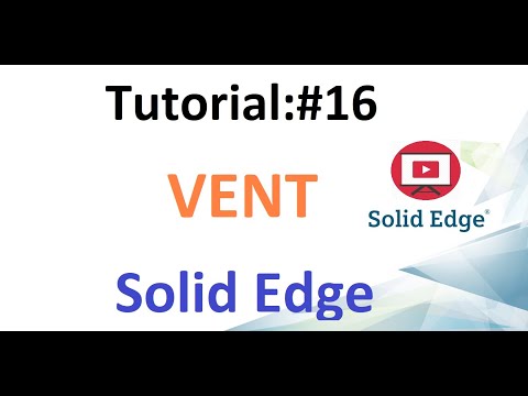 Solid Edge Tutorial#16 | Create a Vent in Solid Edge | Learning Tube