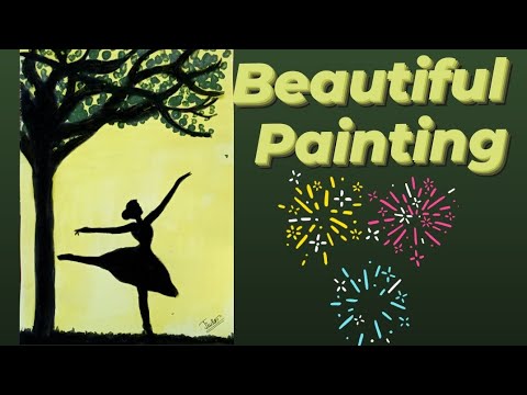 Beautiful dancing fairy abstract painting with acrylic colours 💃💝💖