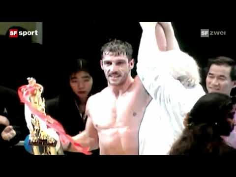 Andy Hug Tetsujin  Impressive Axe Kicks and 360 Hook kick to the leg Highlight