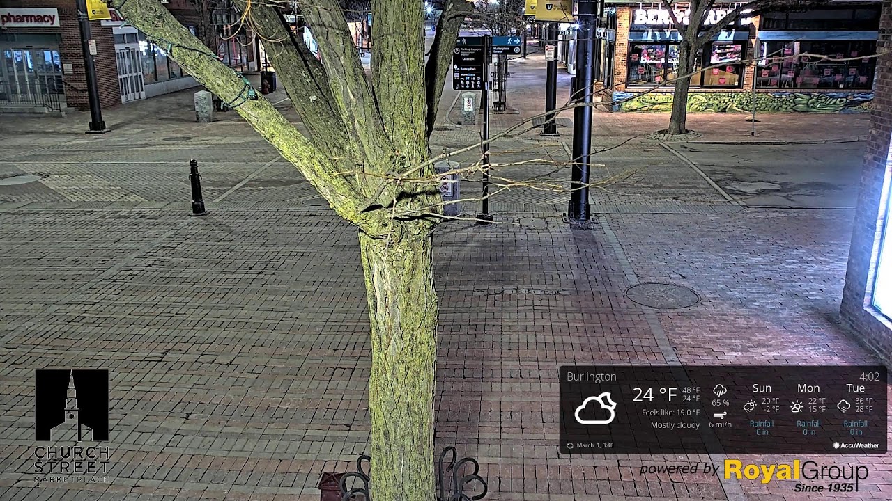 Live webcam view of Church Street Marketplace Live