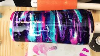 Epoxy and alcohol Ink Galaxy Tumbler