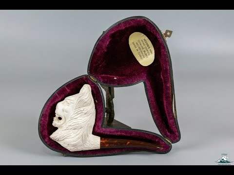 (Unsmoked) Sezgin's Hand Carved Block Meerschaum Lion Pipe