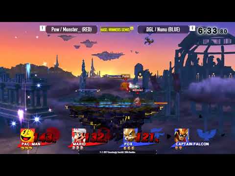 Smashingly Overkill Brackets 1: Pow / Monster_ vs. DGL / Nunu - SSB4 Doubles