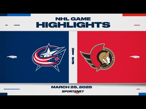 NHL Highlights | Blue Jackets vs. Senators - March 29, 2025