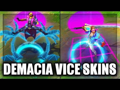 All New Demacia Vice Skins Spotlight Demacia Vice Lucian & Demacia Vice Garen (League of Legends)