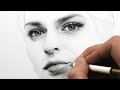 Drawing And Shading A Female Face With Pencils In A Dream