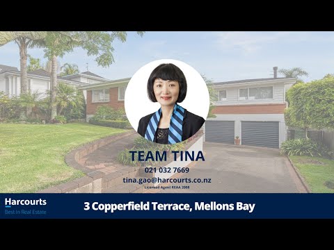 3 Copperfield Terrace, Mellons Bay, Auckland, 3房, 1浴, 独立别墅