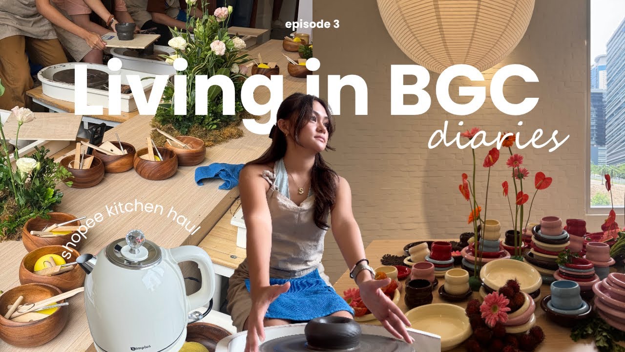 Living in BGC Diaries | my first pottery class, shopee kitchen haul, unboxing & DIY at home
