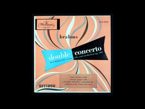 Brahms, Double Concerto Op 102, 1stmov, Jean Fournier, violin, Antonio Janigro, cello