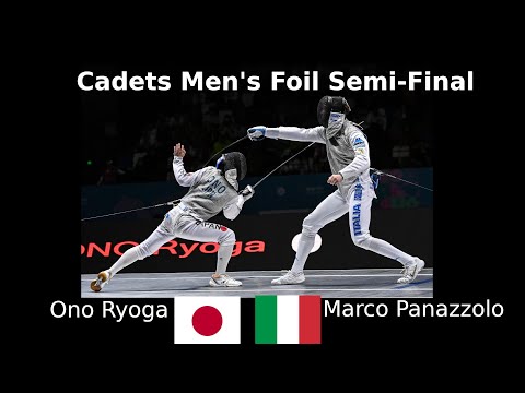 Cadets Worlds 2025, Wuxi — Men's Foil — Semi-Final — ONO Ryoga vs PANAZZOLO Marco