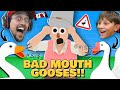 Cussing Goose is back with help! Sussy Ducky PRANKS peaceful restaurant! Duddz and Chase Gameplay