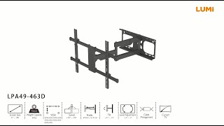 Heavy-Duty Full-Motion TV Wall Mount | LPA49-463D | LUMI