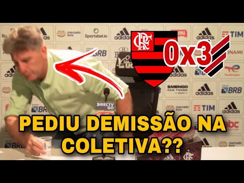 PEDIU DEMISSÃO? COLETIVA RENATO GAUCHO! FLAMENGO 0 X 3 ATHLETICO-PR!