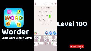 Worder Level 100 | Worder Logic Word Search Level 100 Answers