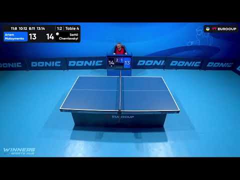 14:05 Artem Maksymenko 1-3 Serhii Cherniavskyi 03.08.2023 TT Euro.Cup Ukraine Star. Table 4