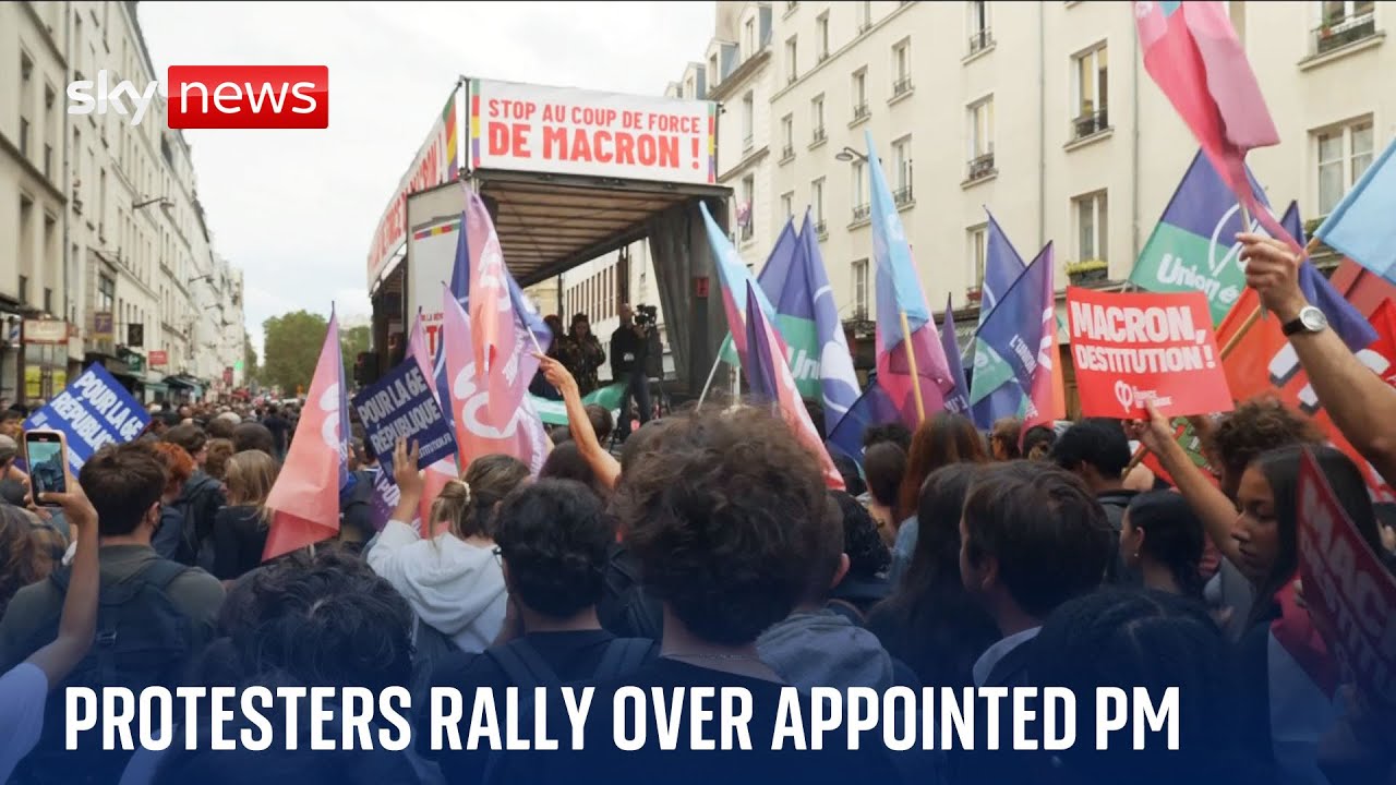 Protesters rally in France against Michel Barnier's appointment as prime minister