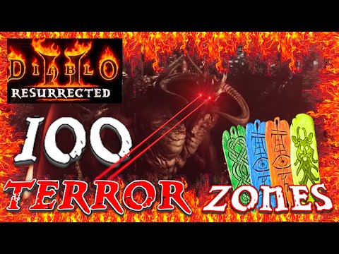 SUNDER CHARMS, UNIQUES & MORE!!! 100 Terror Zones - Diablo 2 Resurrected