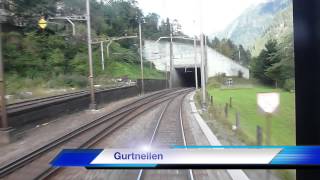 preview picture of video 'Gotthard Railway Switzerland, Train-end Views, Part 3'