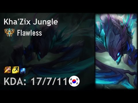 Kha'Zix Jungle vs Lee Sin - Flawless - KR Challenger Patch 7.5