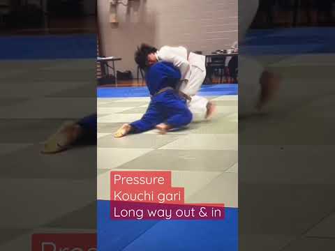 KOUCHI GARI.  Forward pressure & direction change Minor inner reap JUDO throw.
