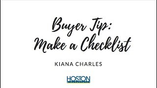 Buyer Tip: Make a Checklist