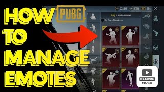 PUBG EMOUTES || HOW TO MANAGE EMOTES 🤔 CHANGE OLD EMOTES IN TO NEW EMOTES