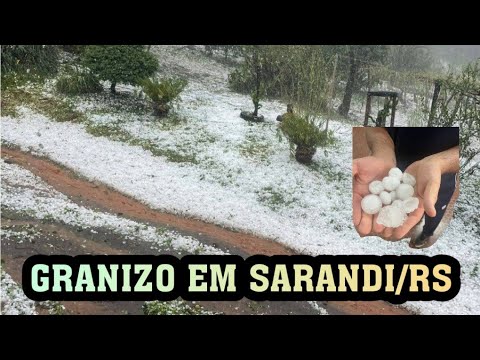GRANIZO GIGANTE CAUSA MUITA DESTRUIÇÃO EM SARANDI, RS.