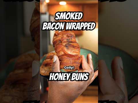 Get your neck ready! Bacon Wrapped Smoked Honey Buns!