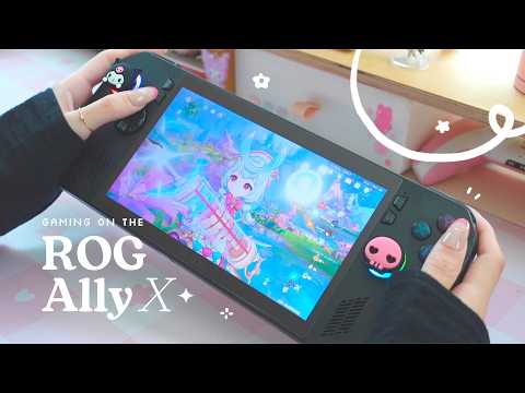 🖤 proper portable pc gaming on the ASUS ROG Ally X | feat. genshin, zzz, elden ring + more ✿