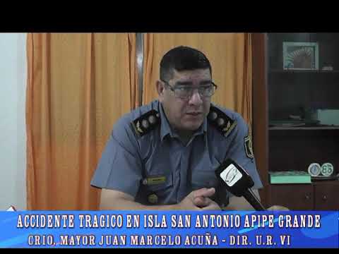 CRIO ACUÑA  -  ACCIDENTE TRAGICO EN ISLA SAN ANTONIO APIPE GRANDE
