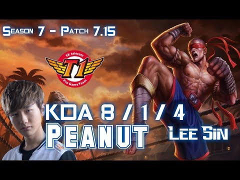 SKT T1 Peanut LEE SIN vs JARVAN IV Jungle - Patch 7.15 KR Ranked